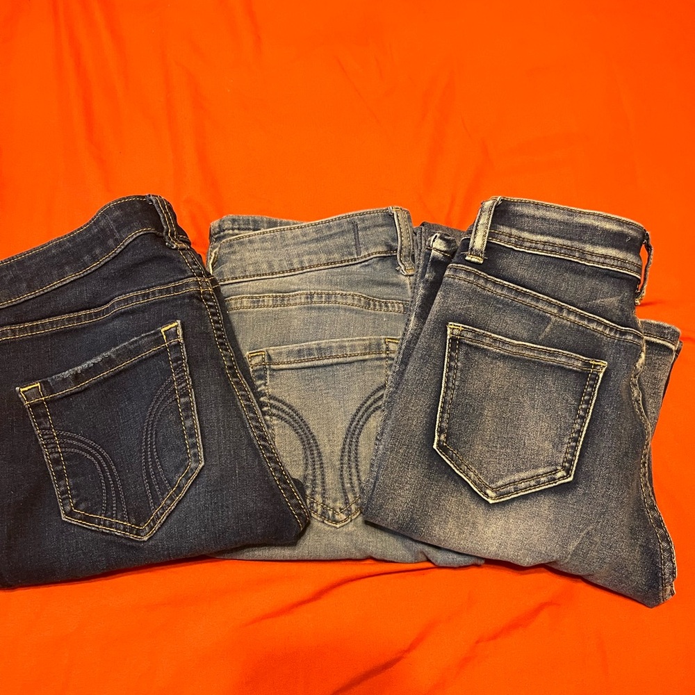 Hollister Dark and Light Blue Straight Jeans - Picture 13 of 13